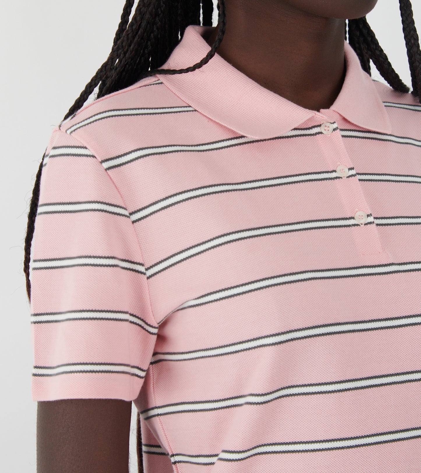 Julieta Striped S/S Polo Pink