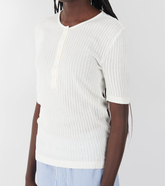 Liv Henley Tee Optic White