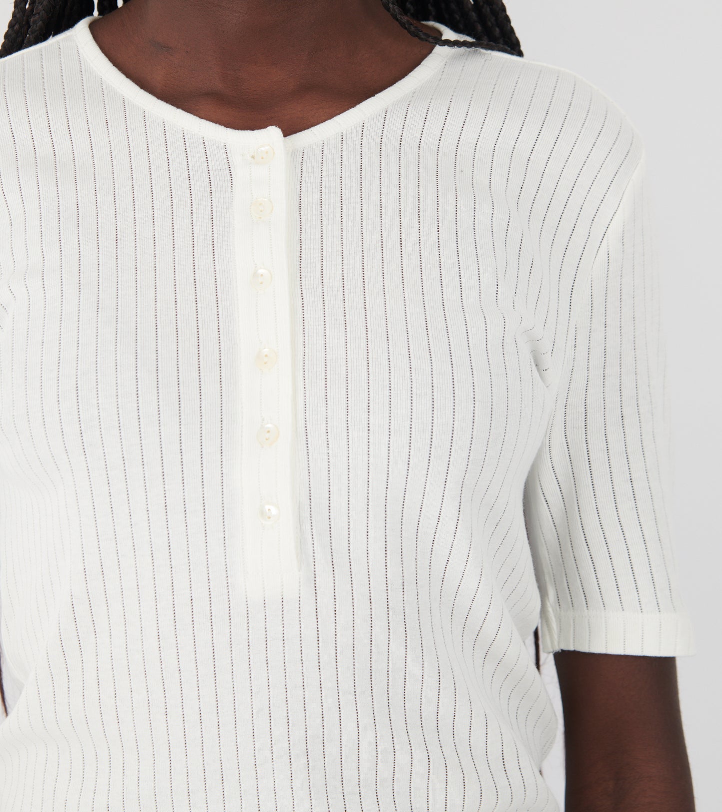 Liv Henley Tee Optic White