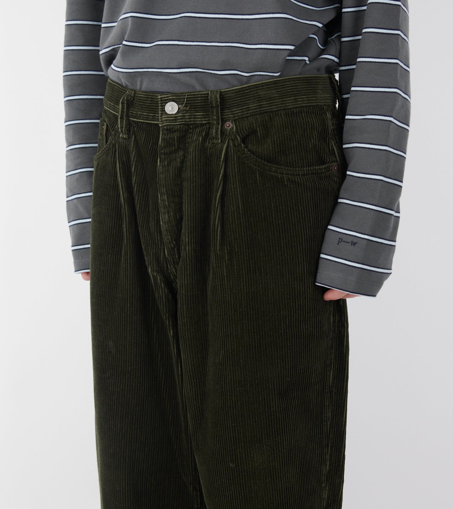 Pleated Corduroy Pants Rosin