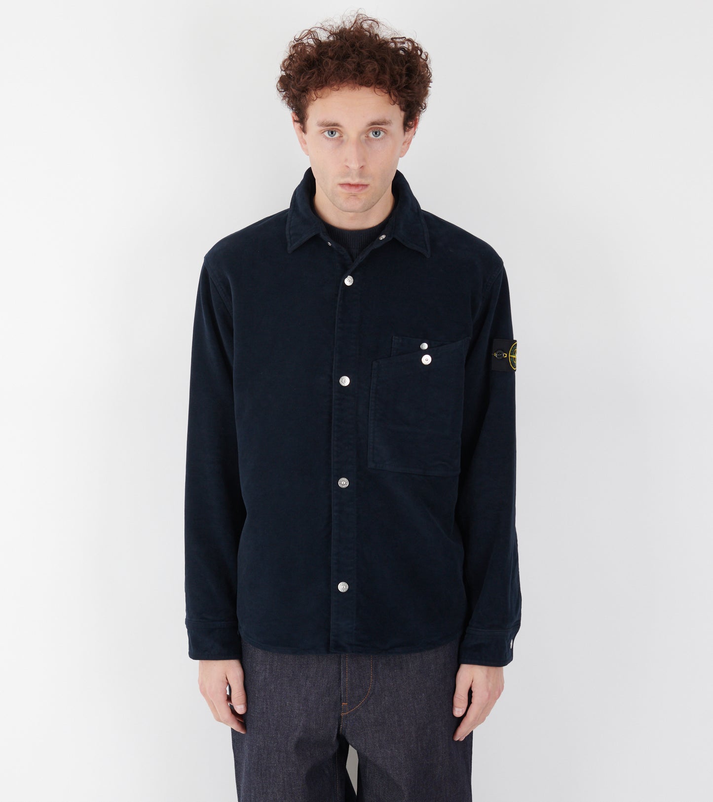 Heavy Soft Cotton Overshirt Dark Navy
