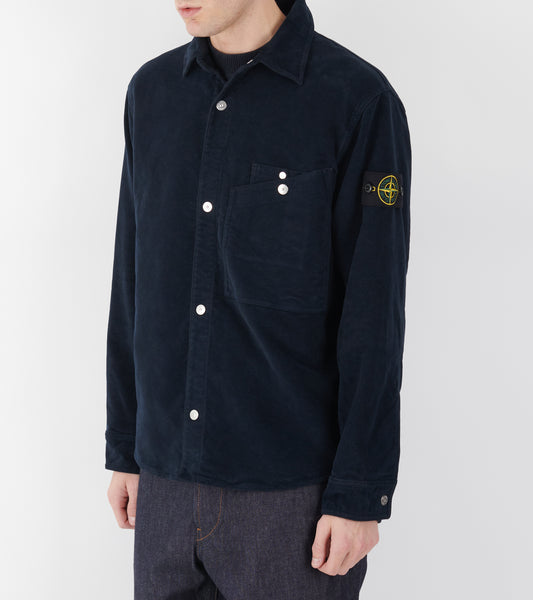 Heavy Soft Cotton Overshirt Dark Navy