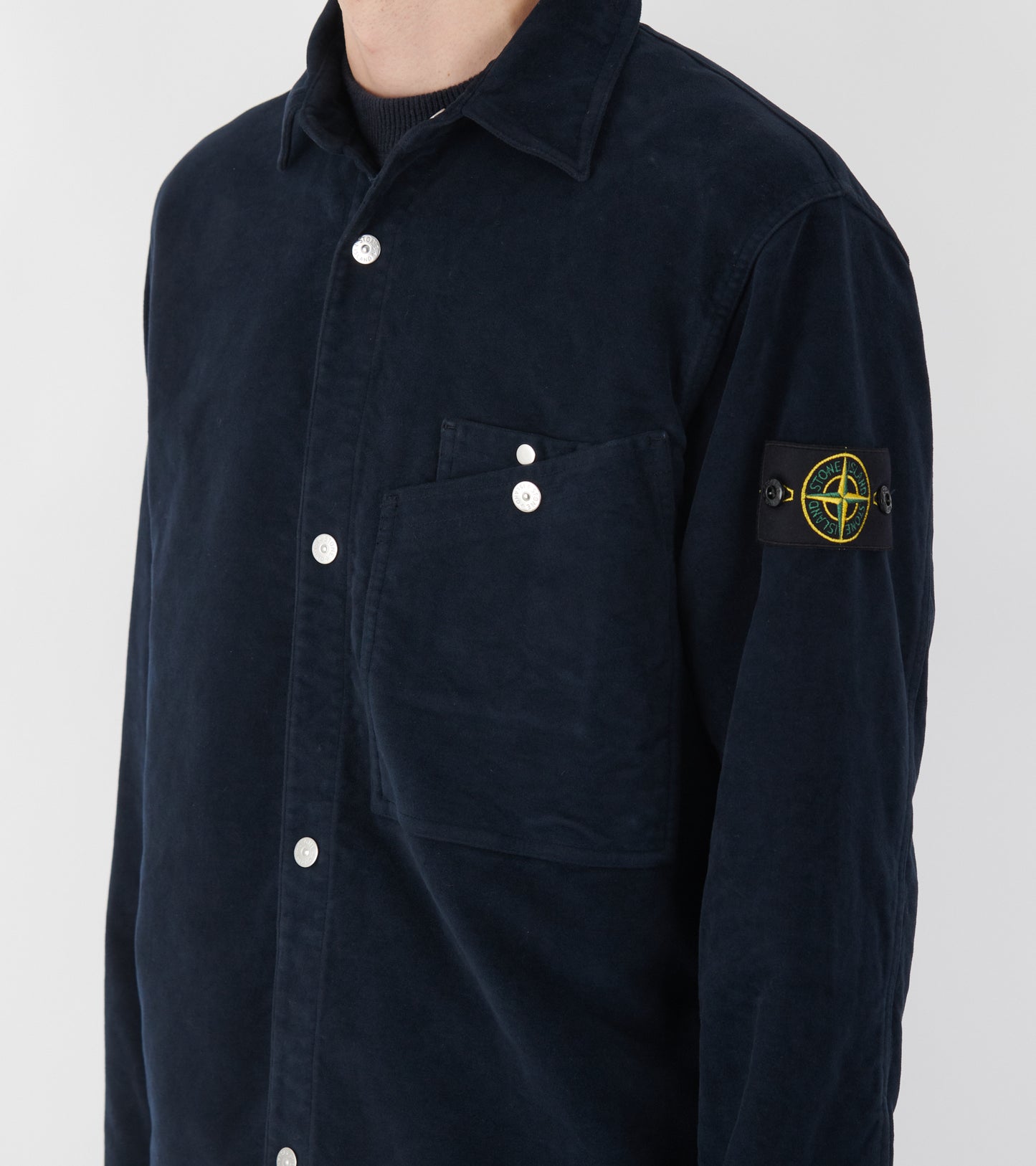 Heavy Soft Cotton Overshirt Dark Navy