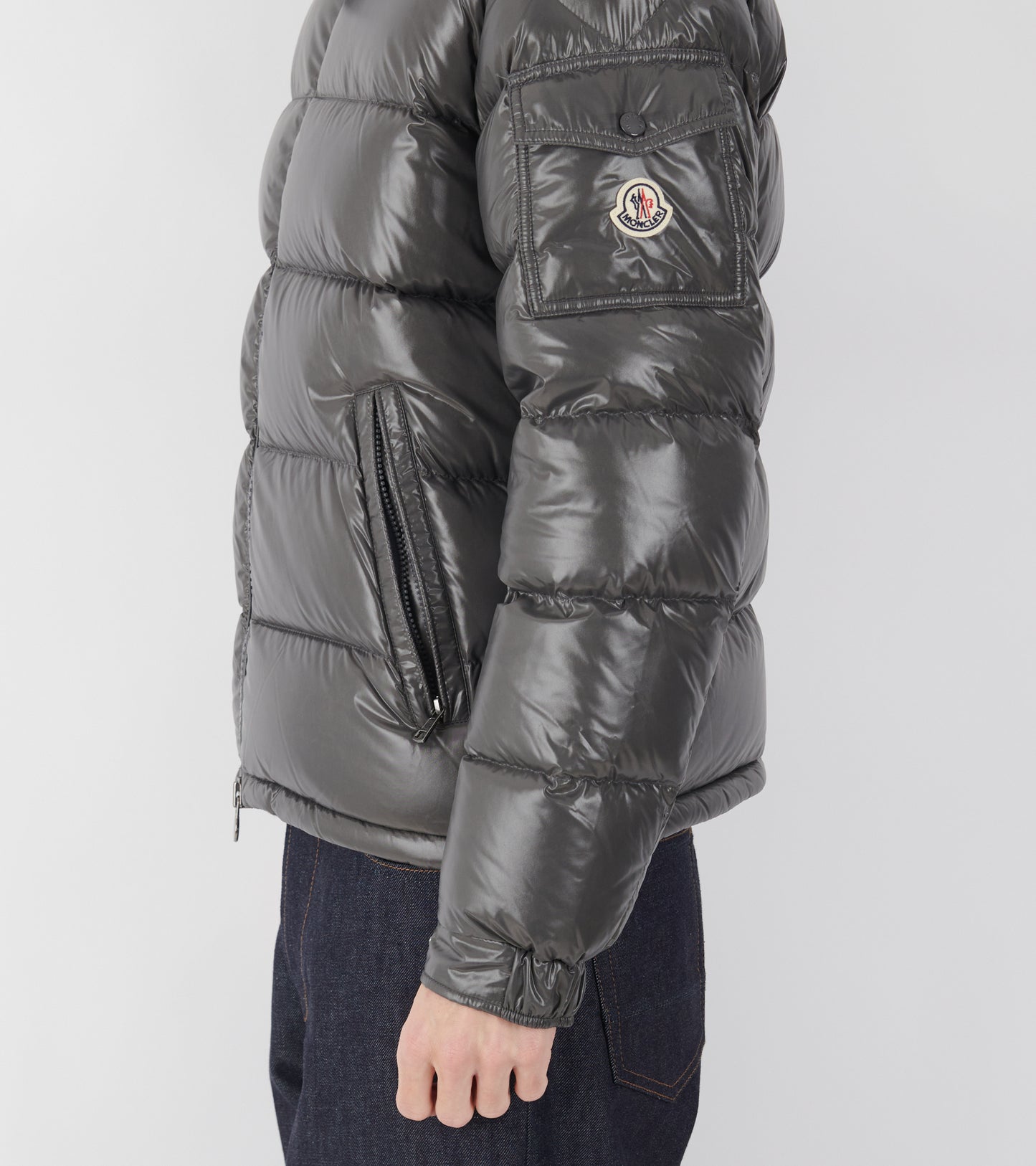Maya Hooded Down Jacket Dark Grey