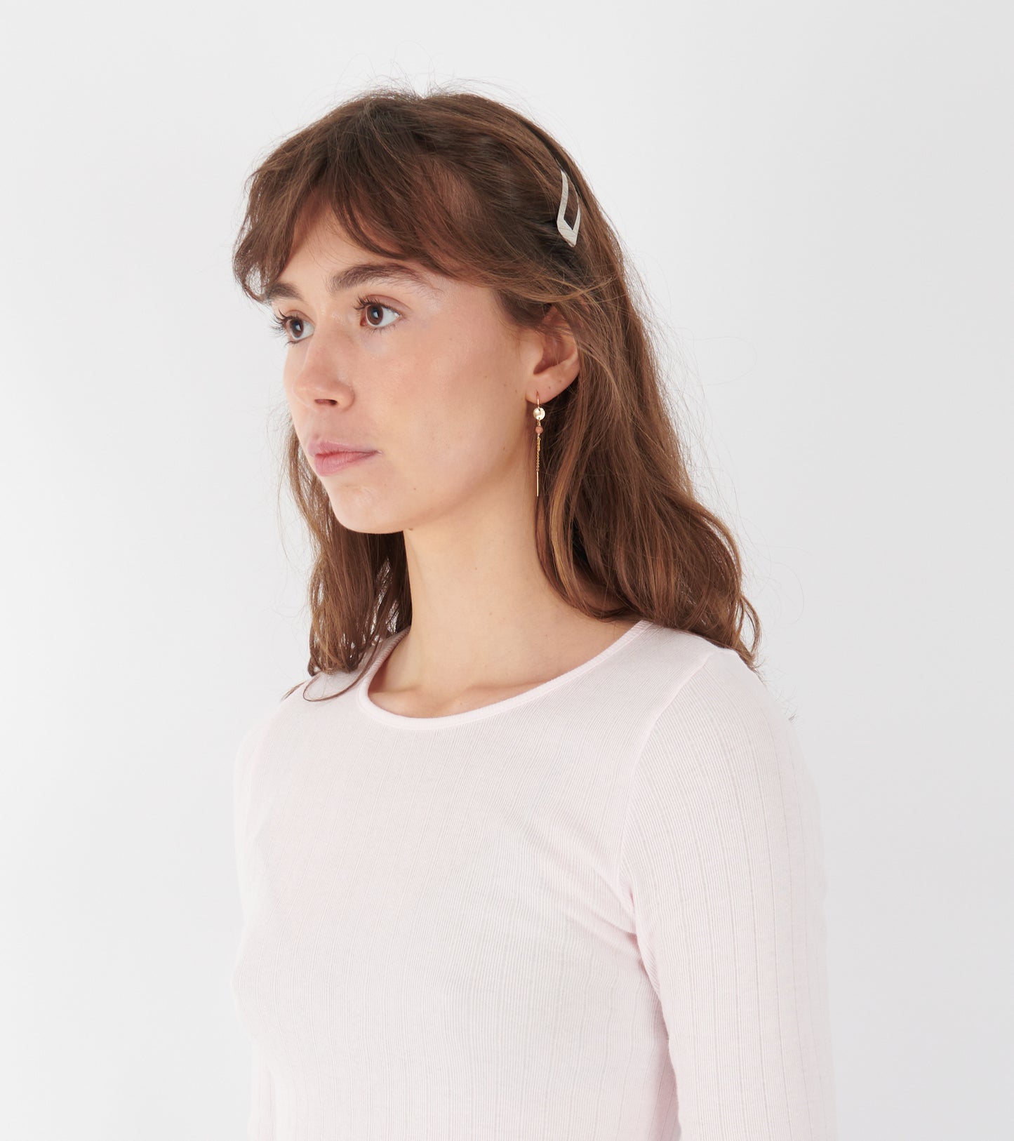 Lula Earring Pink Rhodocrosite