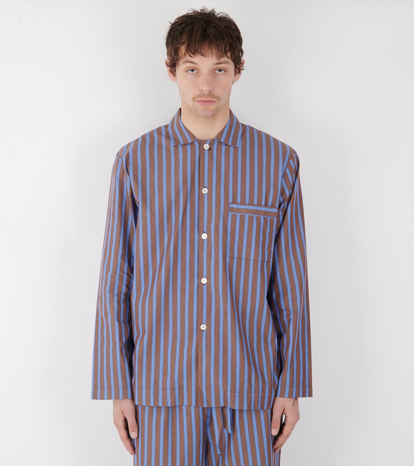 Pyjamas Shirt - Chestnut Stripes