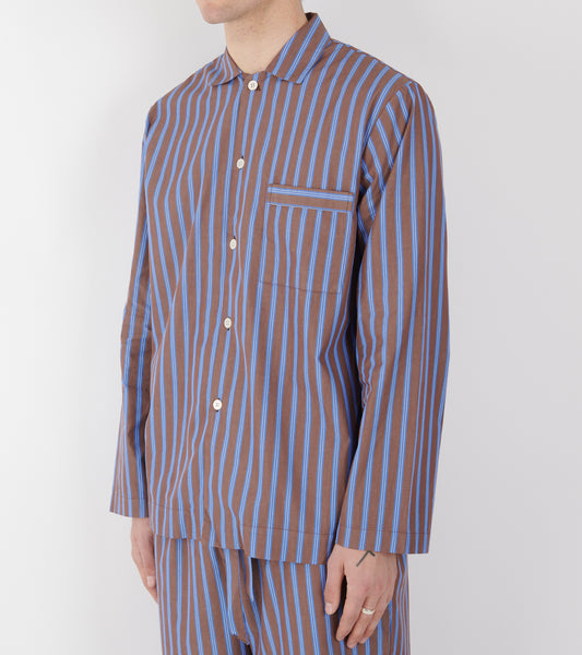 Pyjamas Shirt - Chestnut Stripes