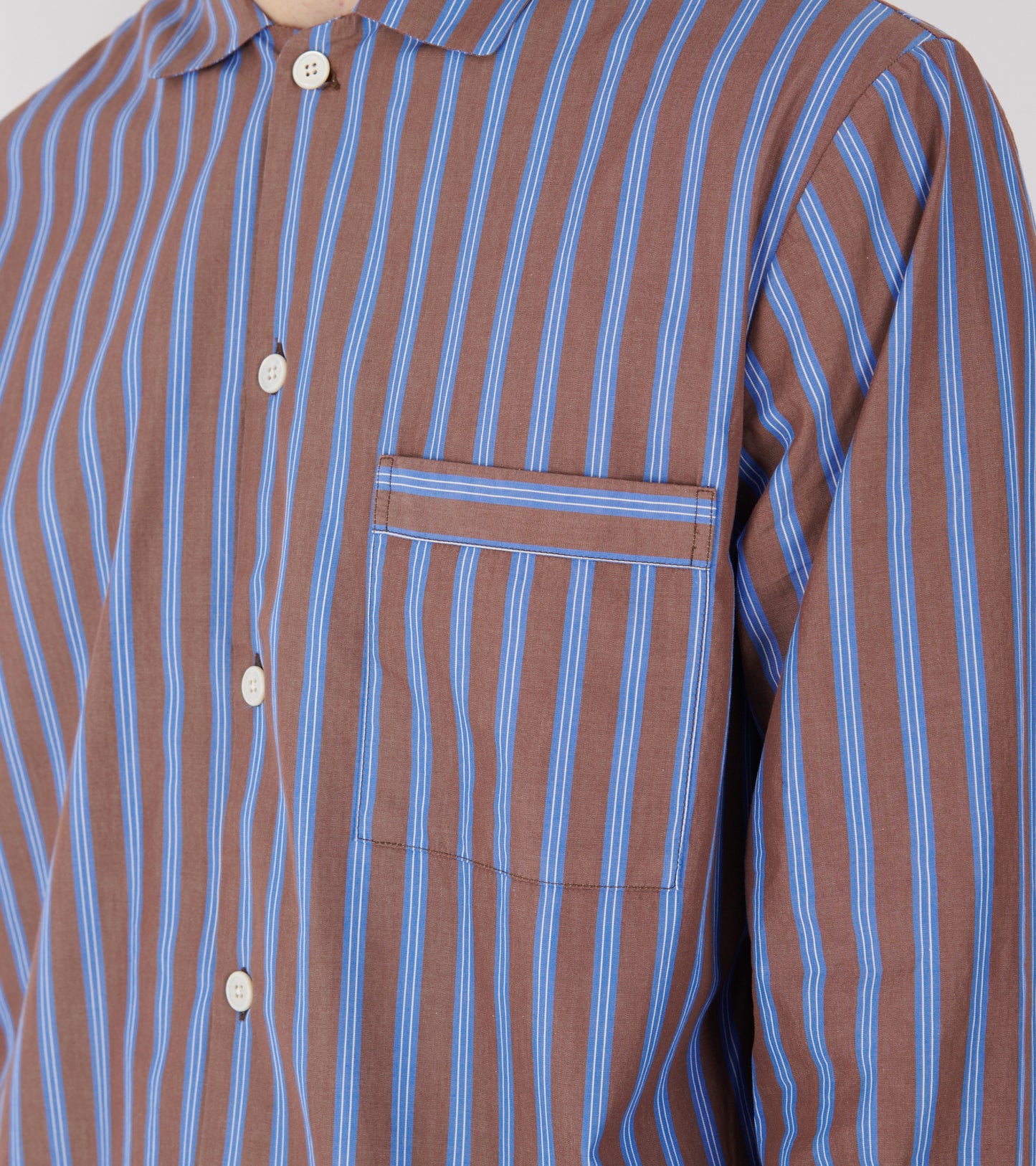 Pyjamas Shirt - Chestnut Stripes