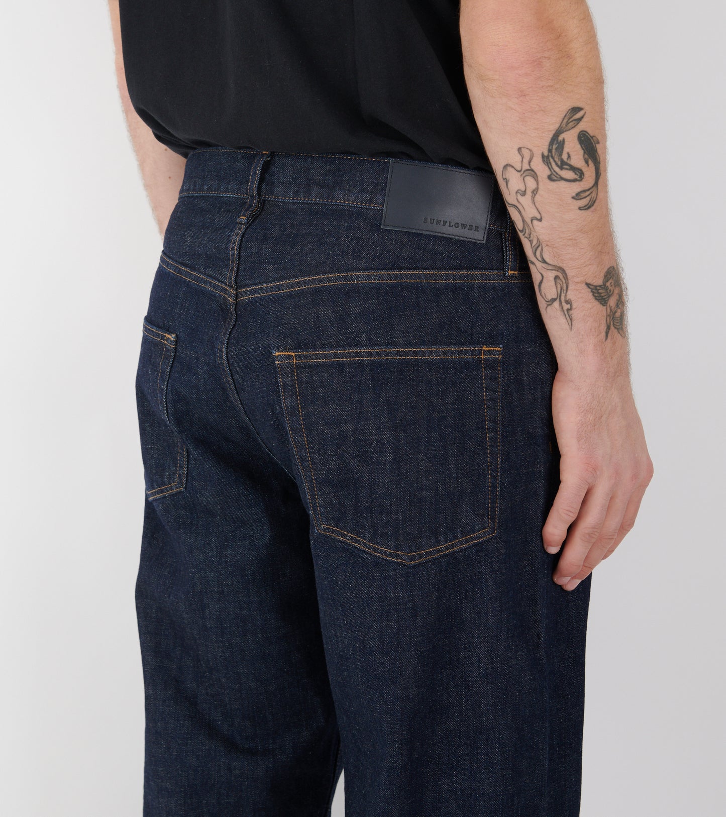 Loose Jeans Simple Rinse Blue