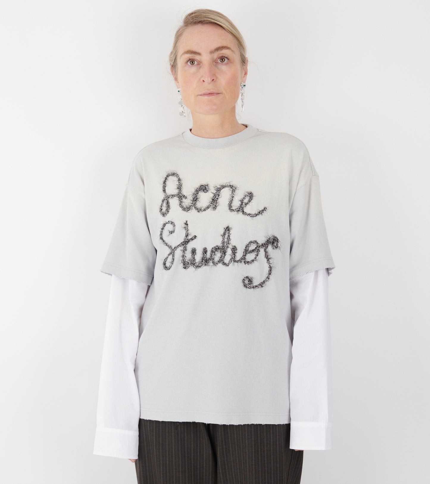 Layered Logo T-shirt Light Blue