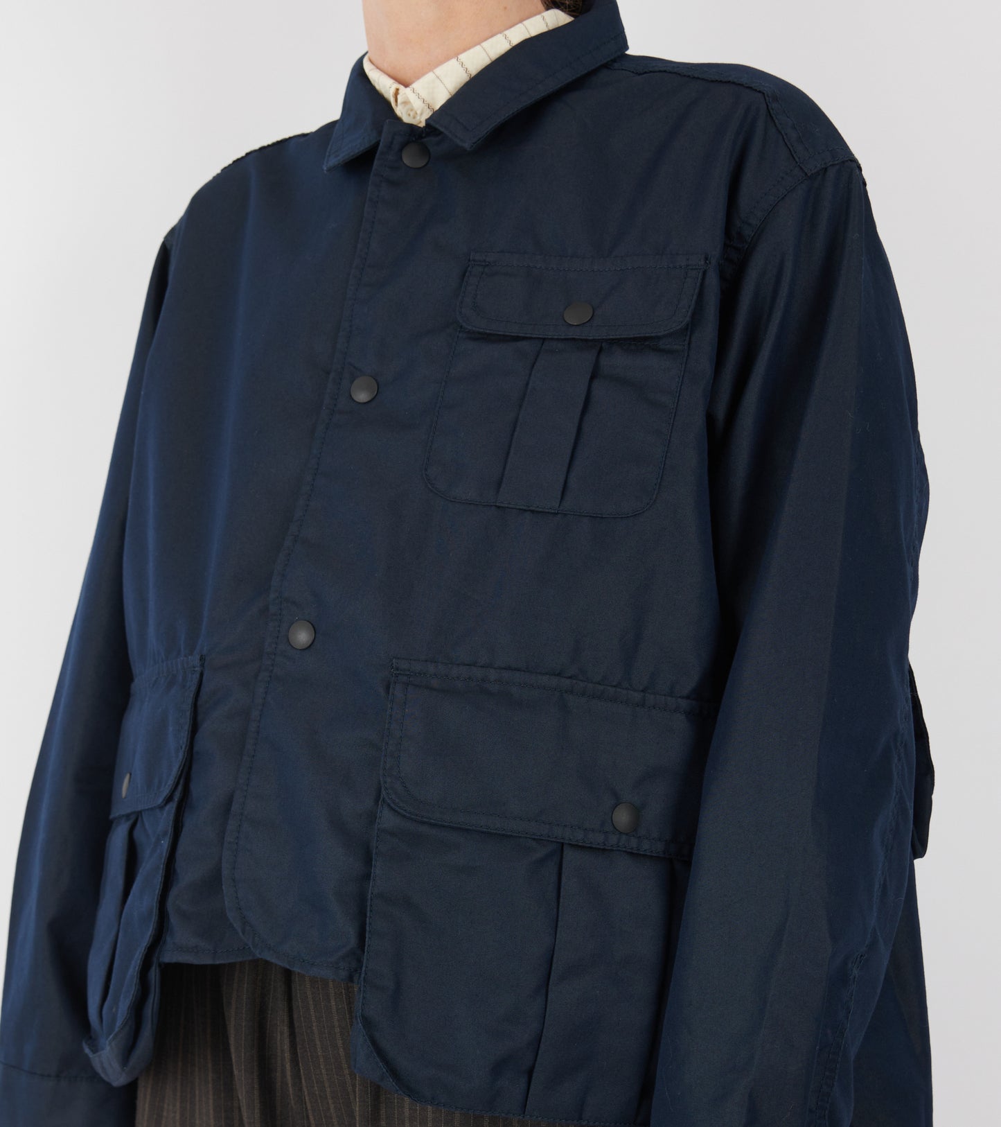 Chambray Short Fisherman Jacket Dark Navy