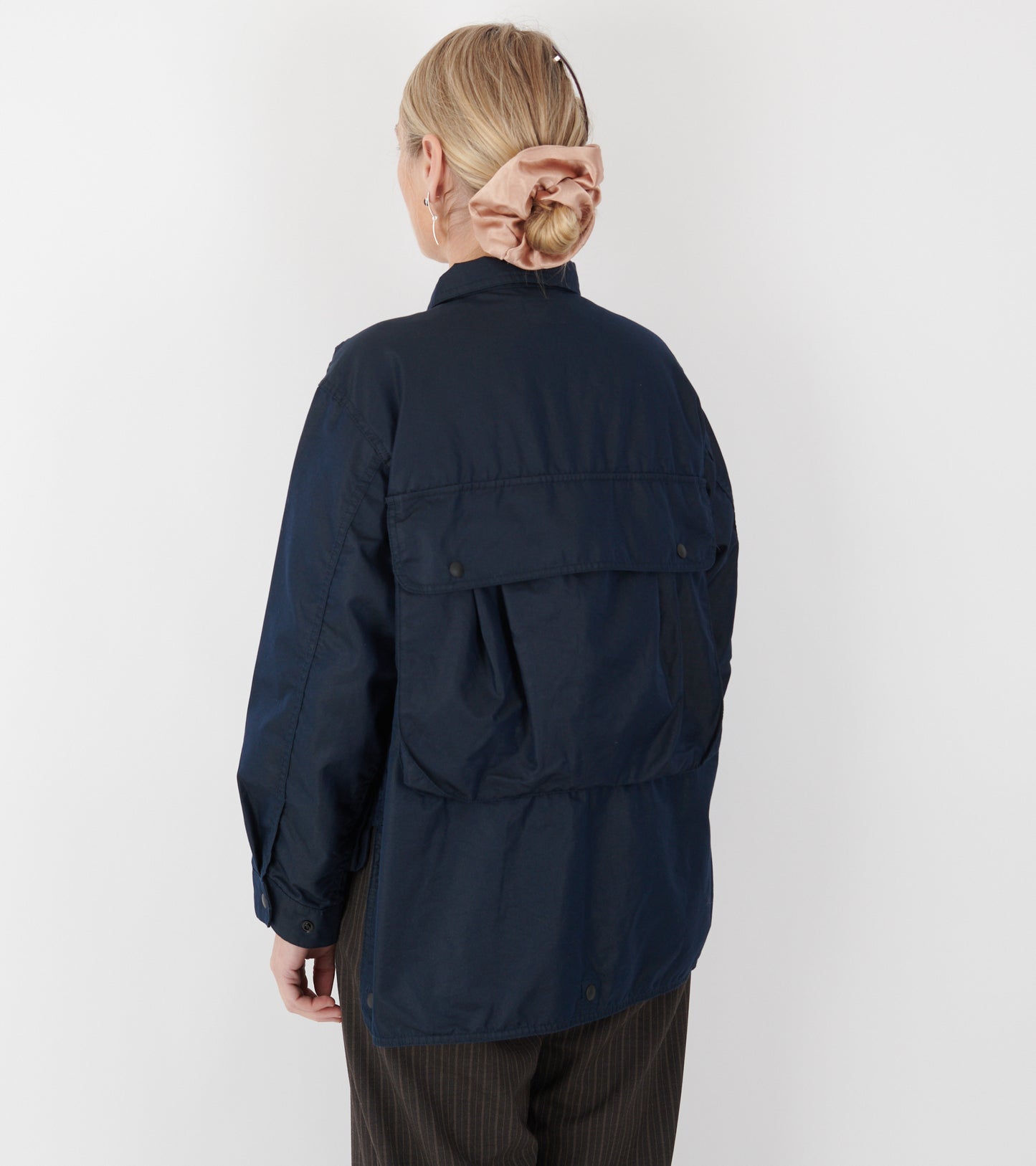 Chambray Short Fisherman Jacket Dark Navy