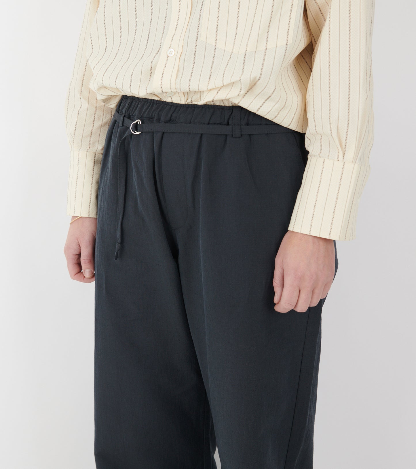 Ingrid Pant Black Seersucker