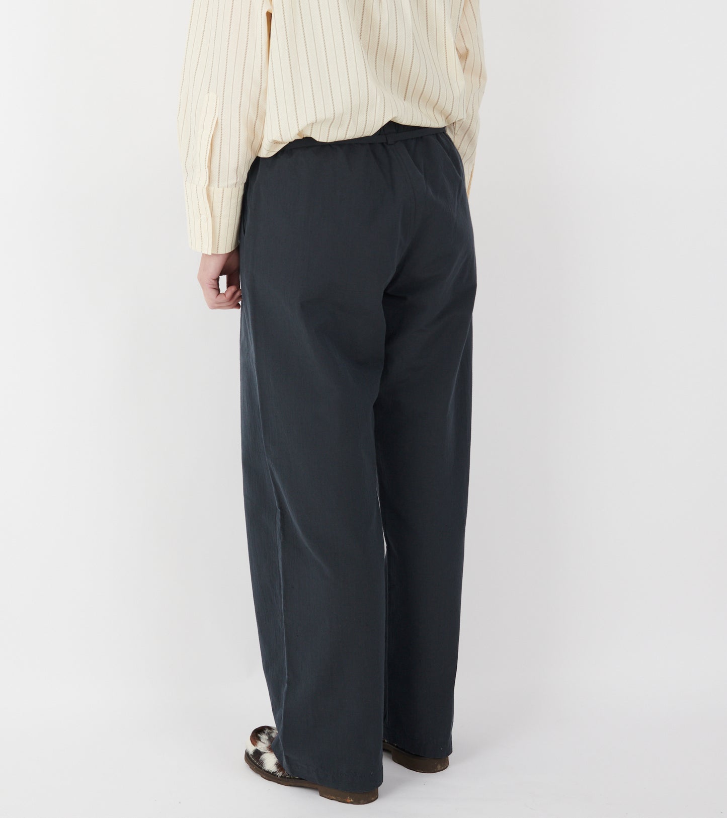 Ingrid Pant Black Seersucker