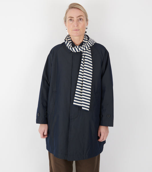 Cotton Blend Coat Dark Navy