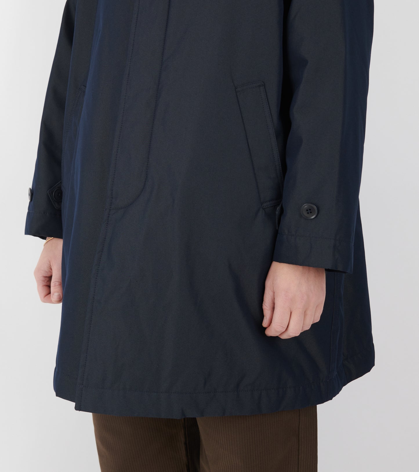 Cotton Blend Coat Dark Navy