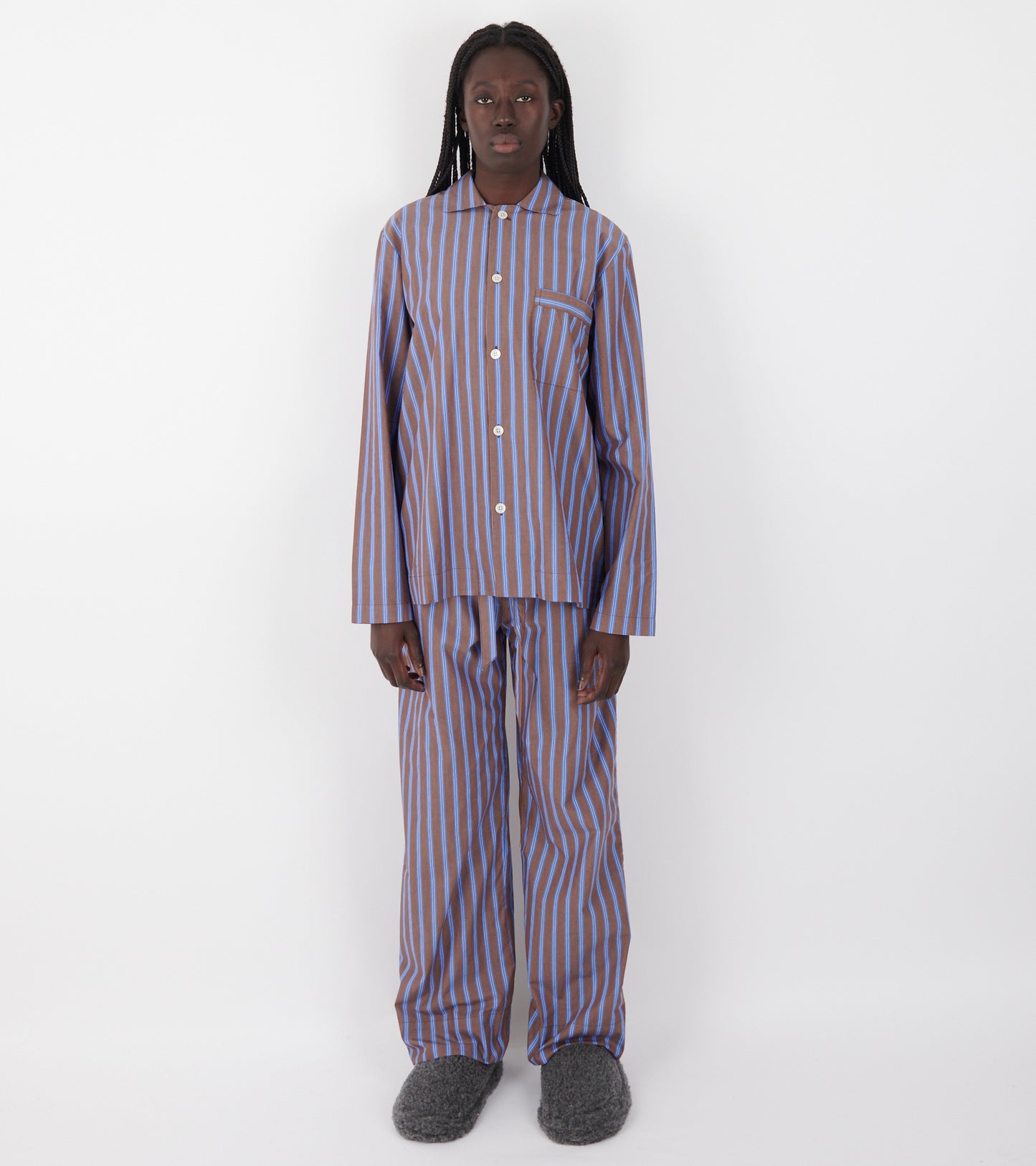 Pyjamas Shirt - Chestnut Stripes