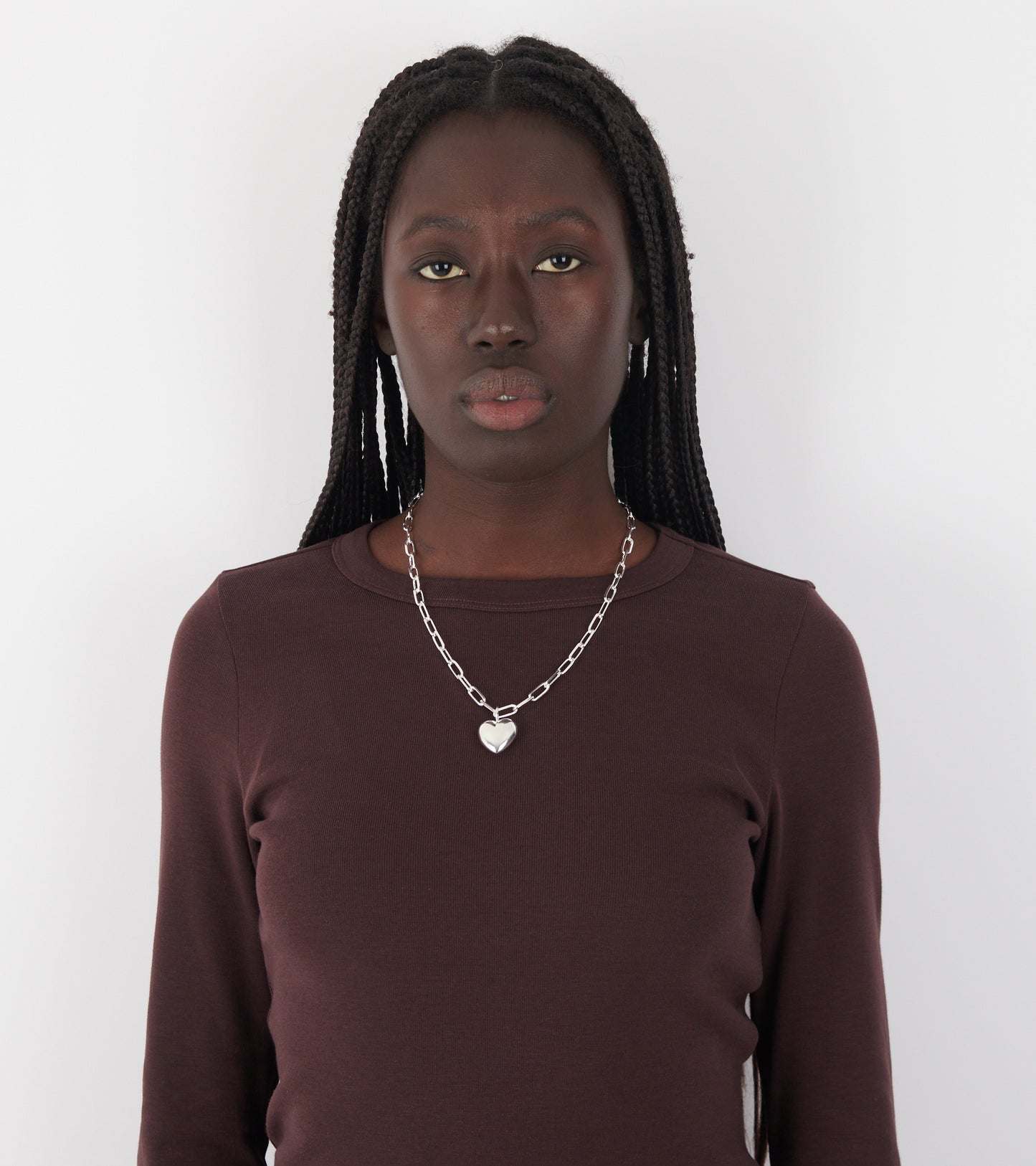 Heart Necklace Silver