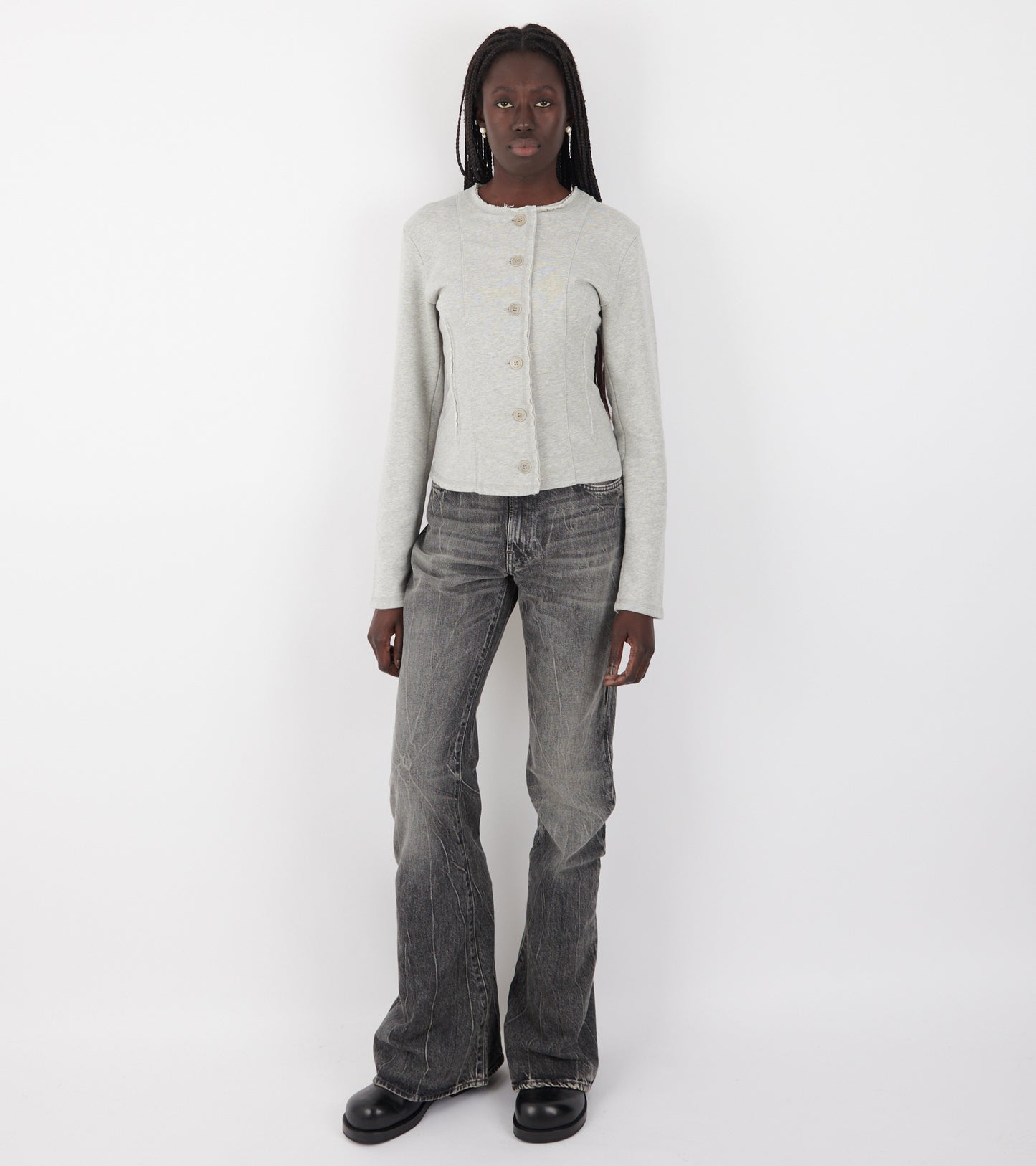 2025F Gothik Fitted Jeans Washed Black