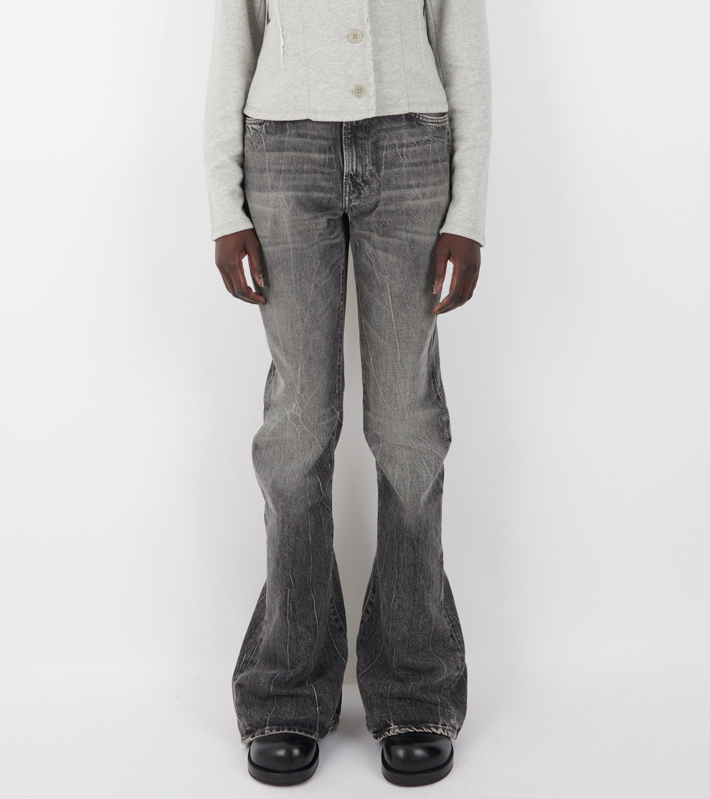 2025F Gothik Fitted Jeans Washed Black