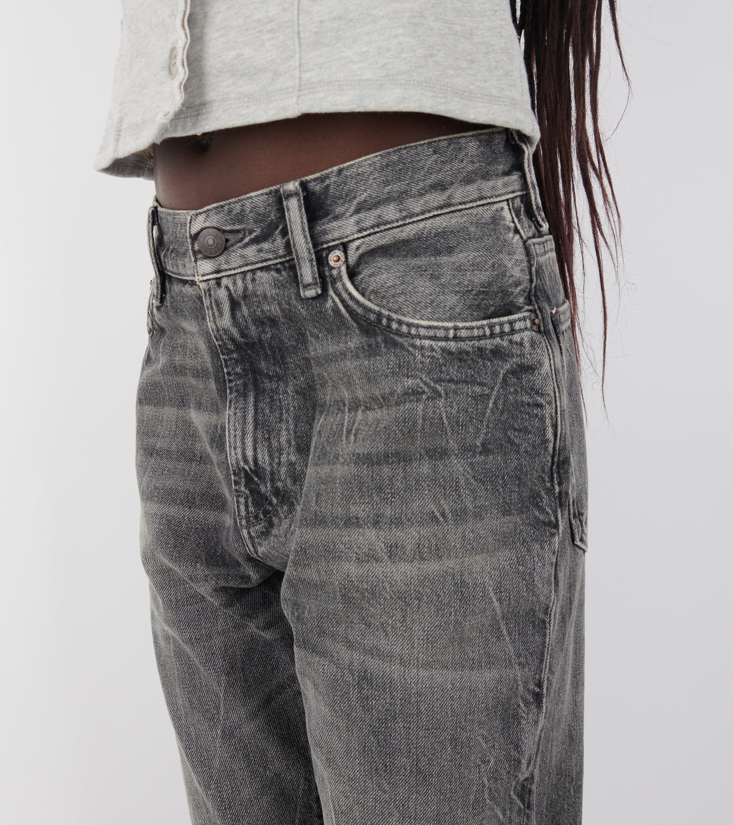 2025F Gothik Fitted Jeans Washed Black