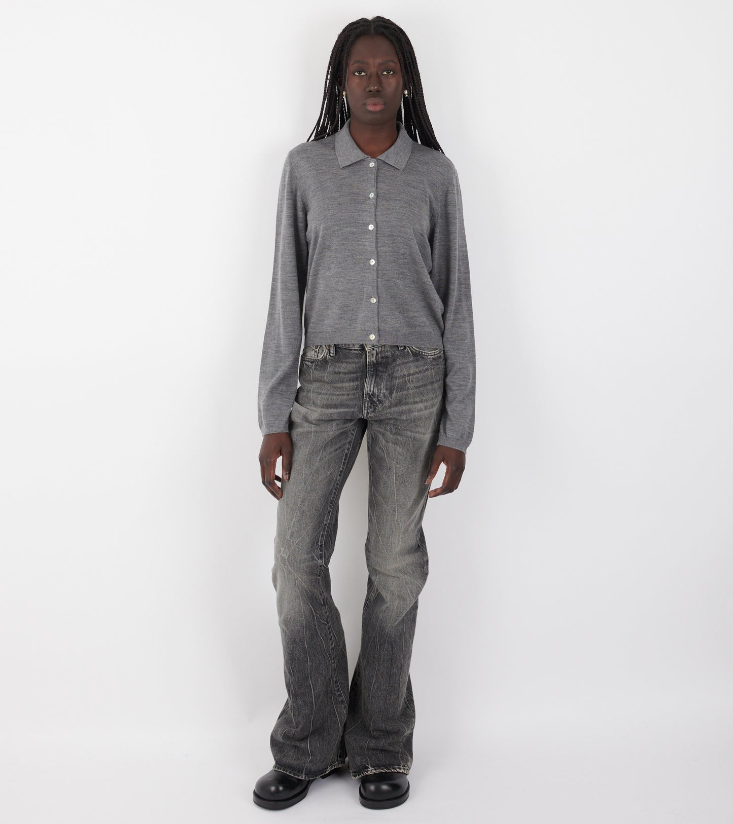 Amethyst Cardigan Grey Melange