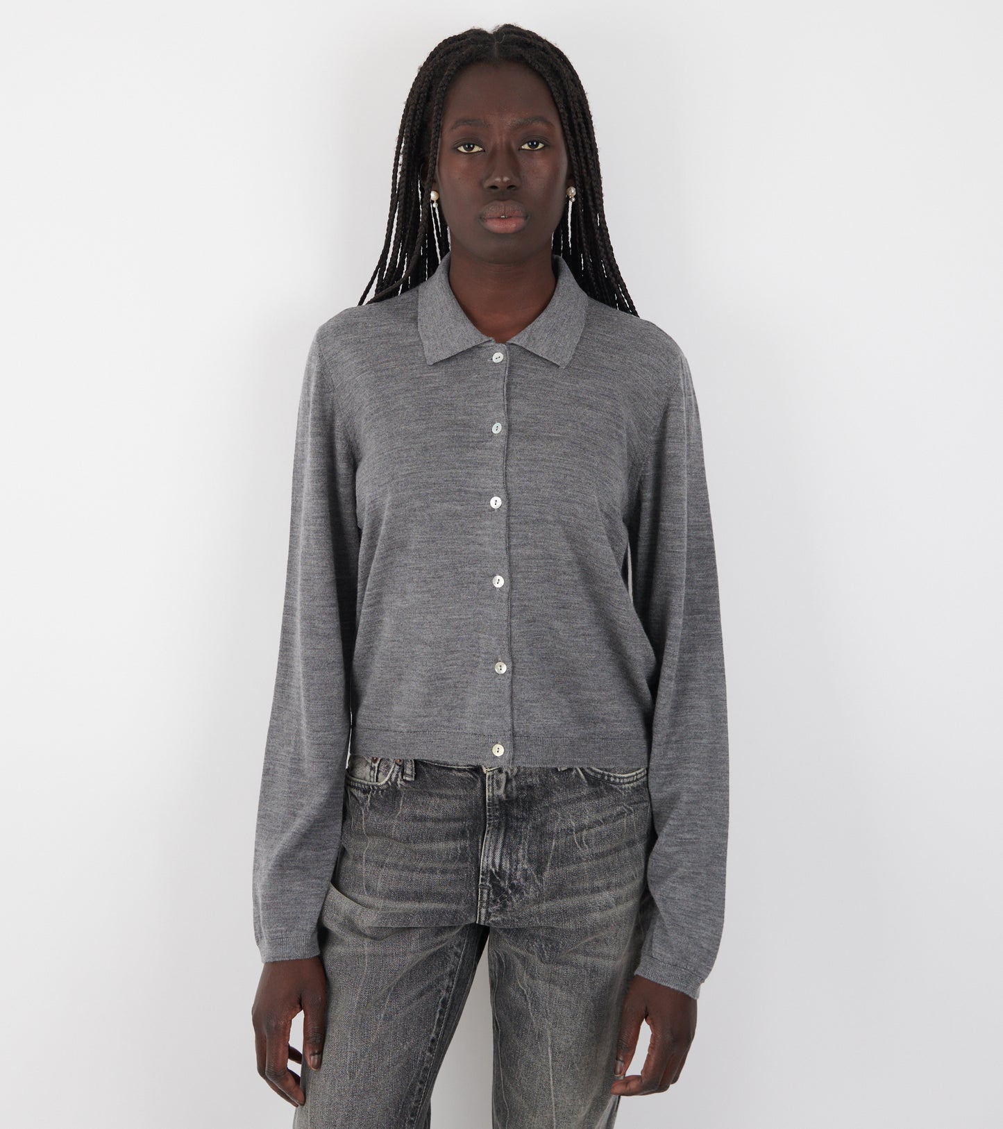 Amethyst Cardigan Grey Melange