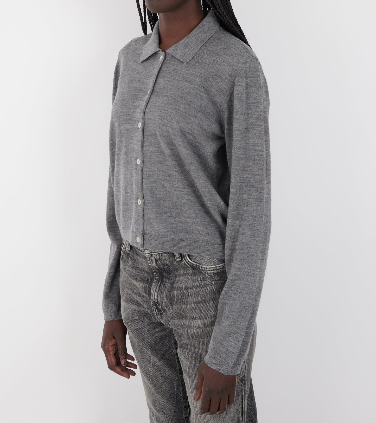 Amethyst Cardigan Grey Melange