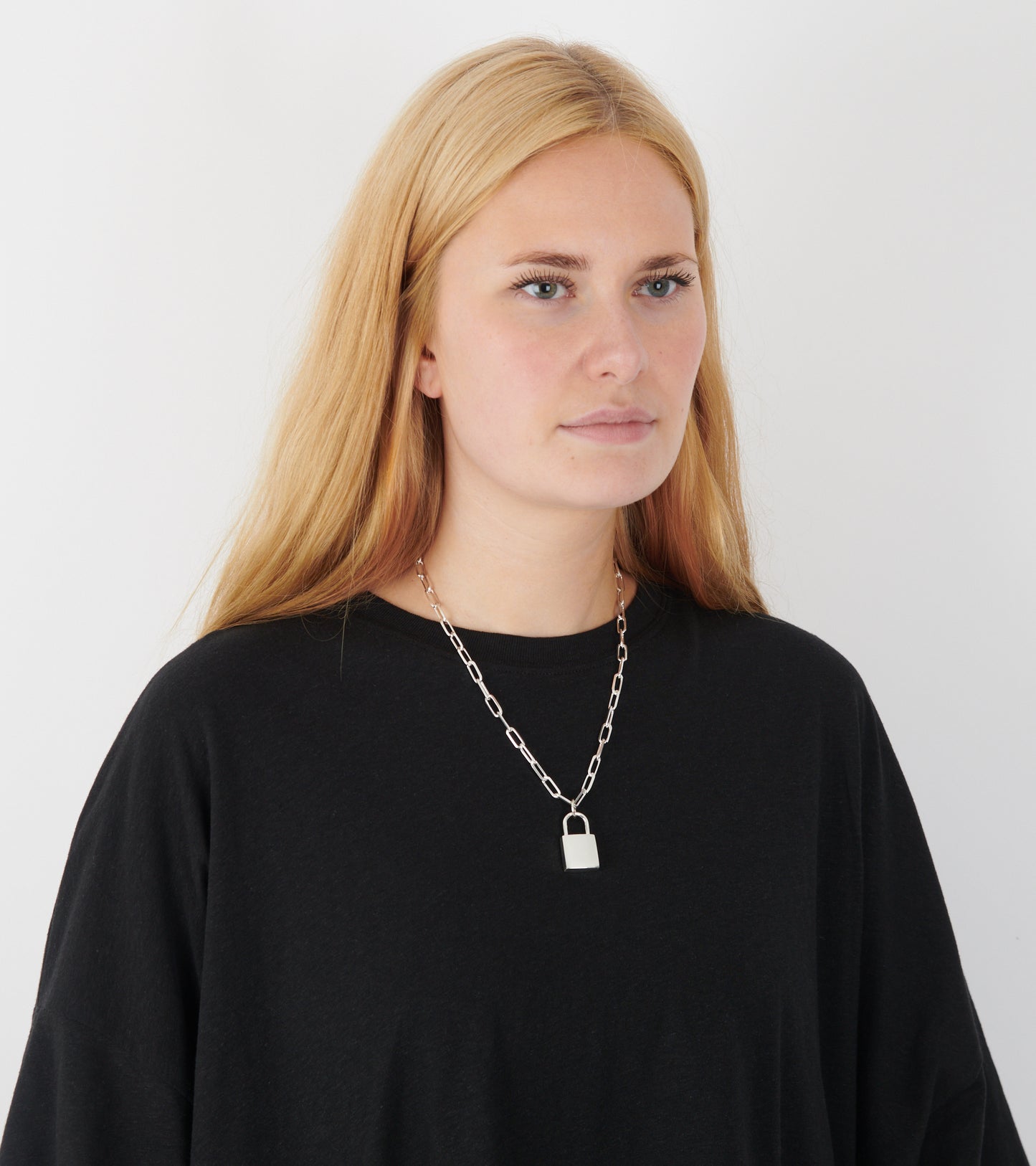 Padlock Necklace Silver