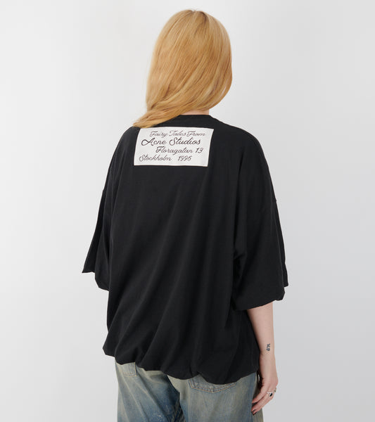 Gathered Logo T-shirt Black