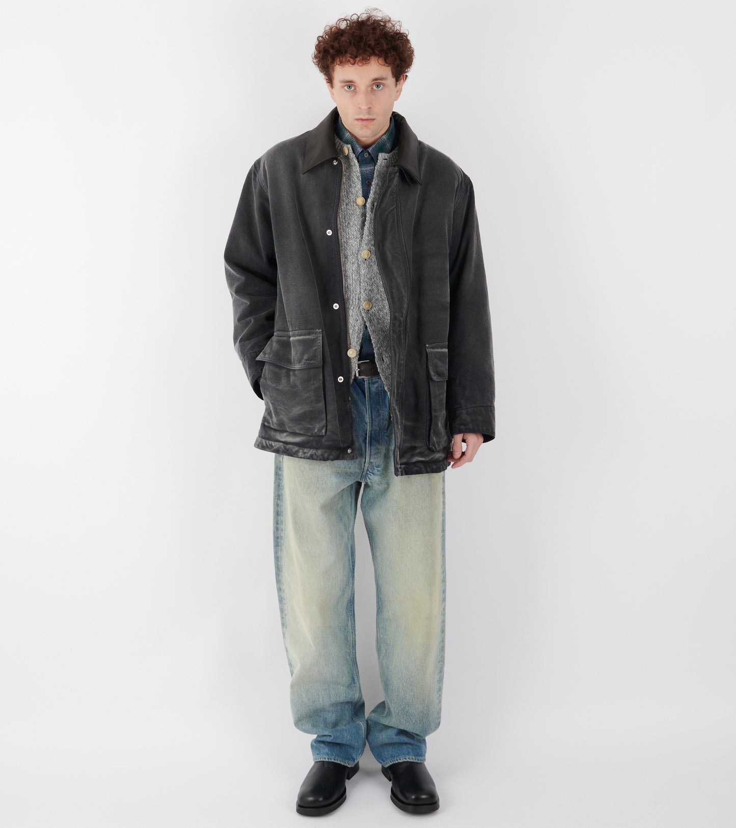Product Dyed Duck Blouson Faded Black
