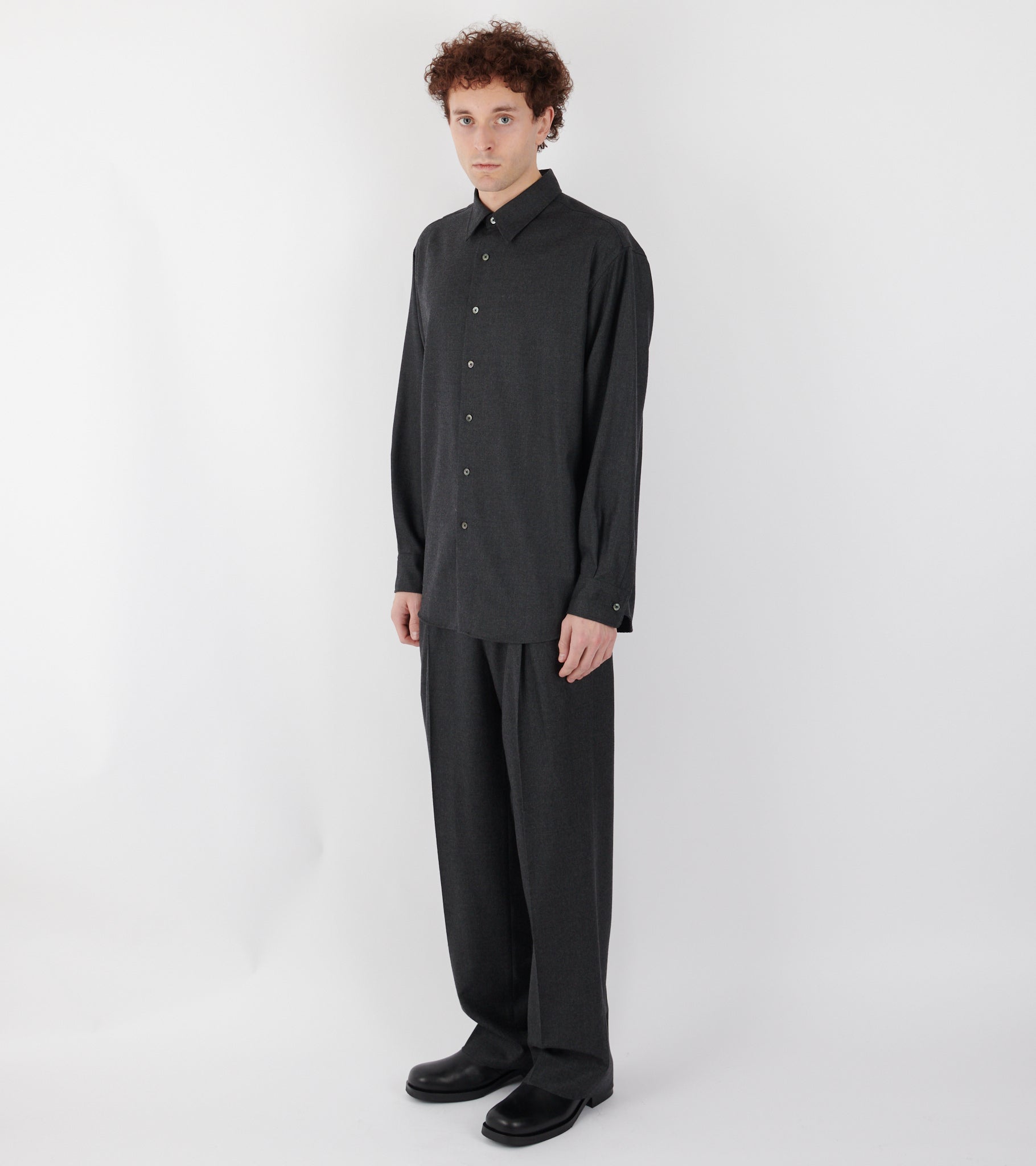 Super Light Wool Shirt Top Charcoal – Dr. Adams