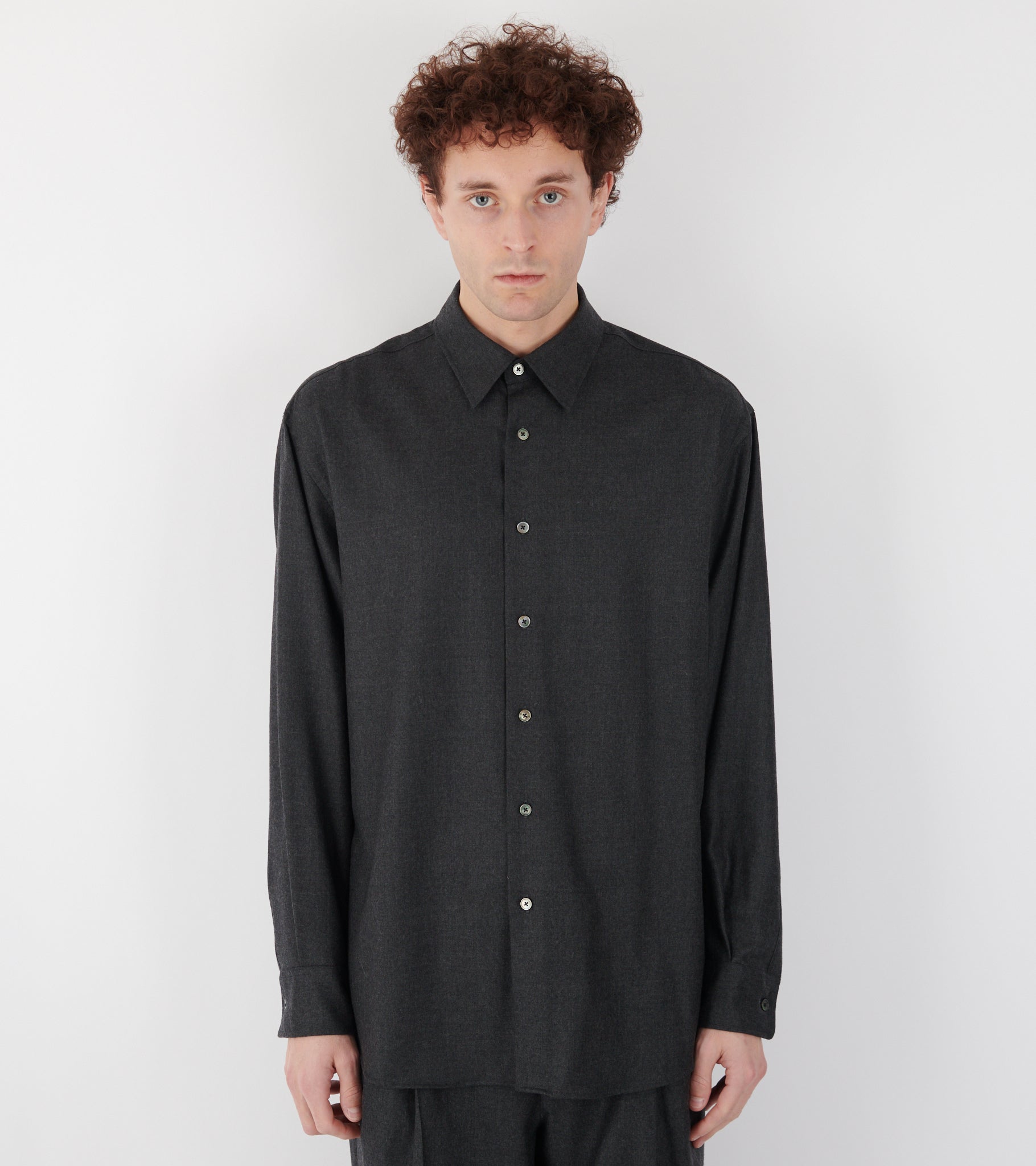 Super Light Wool Shirt Top Charcoal – Dr. Adams