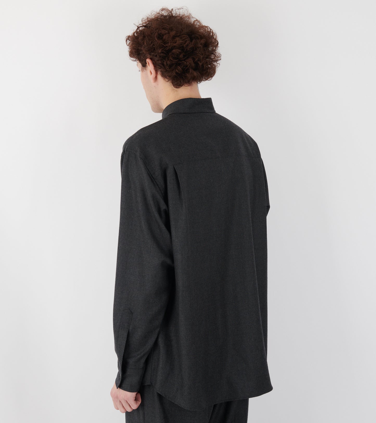 Super Light Wool Shirt Top Charcoal