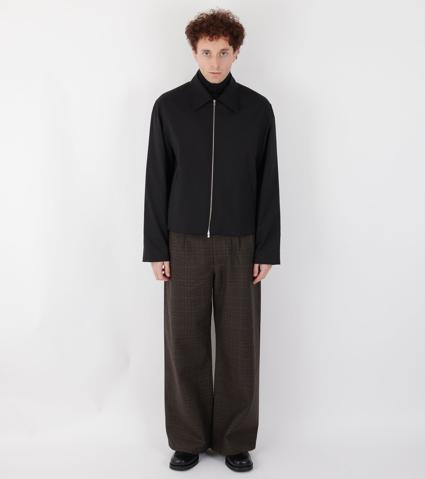 Mini Jacket Black Worsted Wool