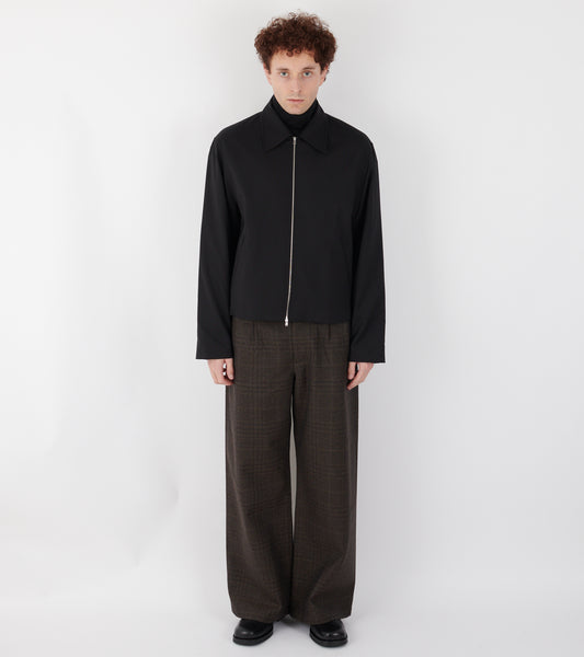 Mini Jacket Black Worsted Wool