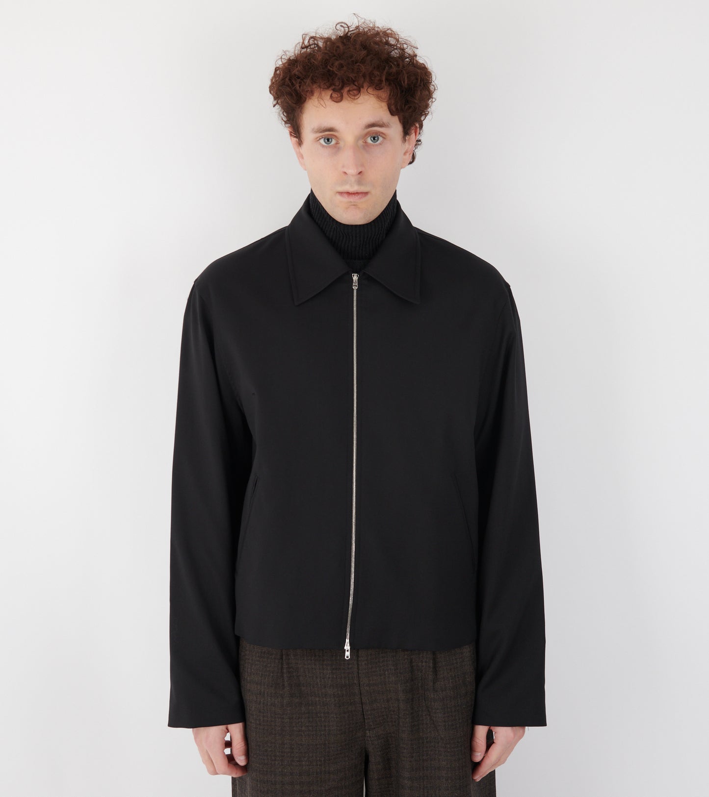 Mini Jacket Black Worsted Wool