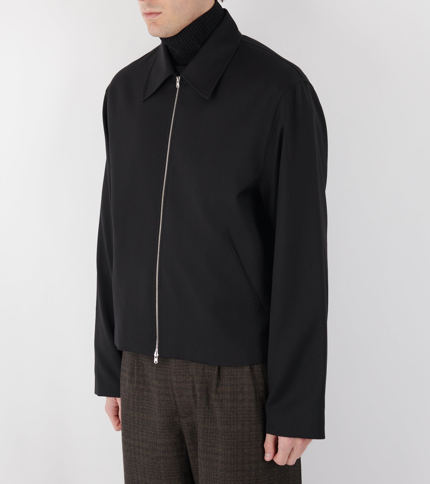 Mini Jacket Black Worsted Wool