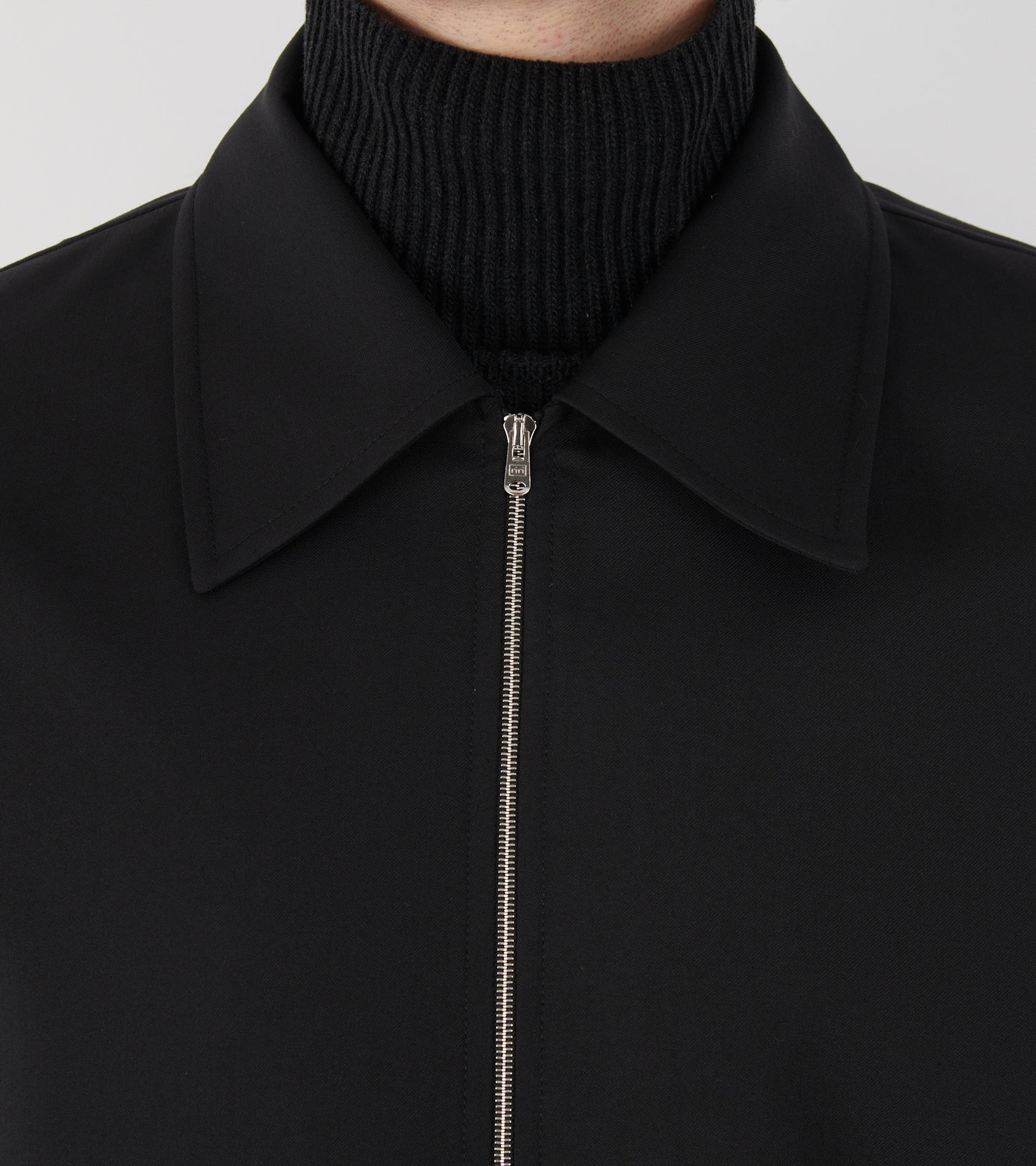 Mini Jacket Black Worsted Wool