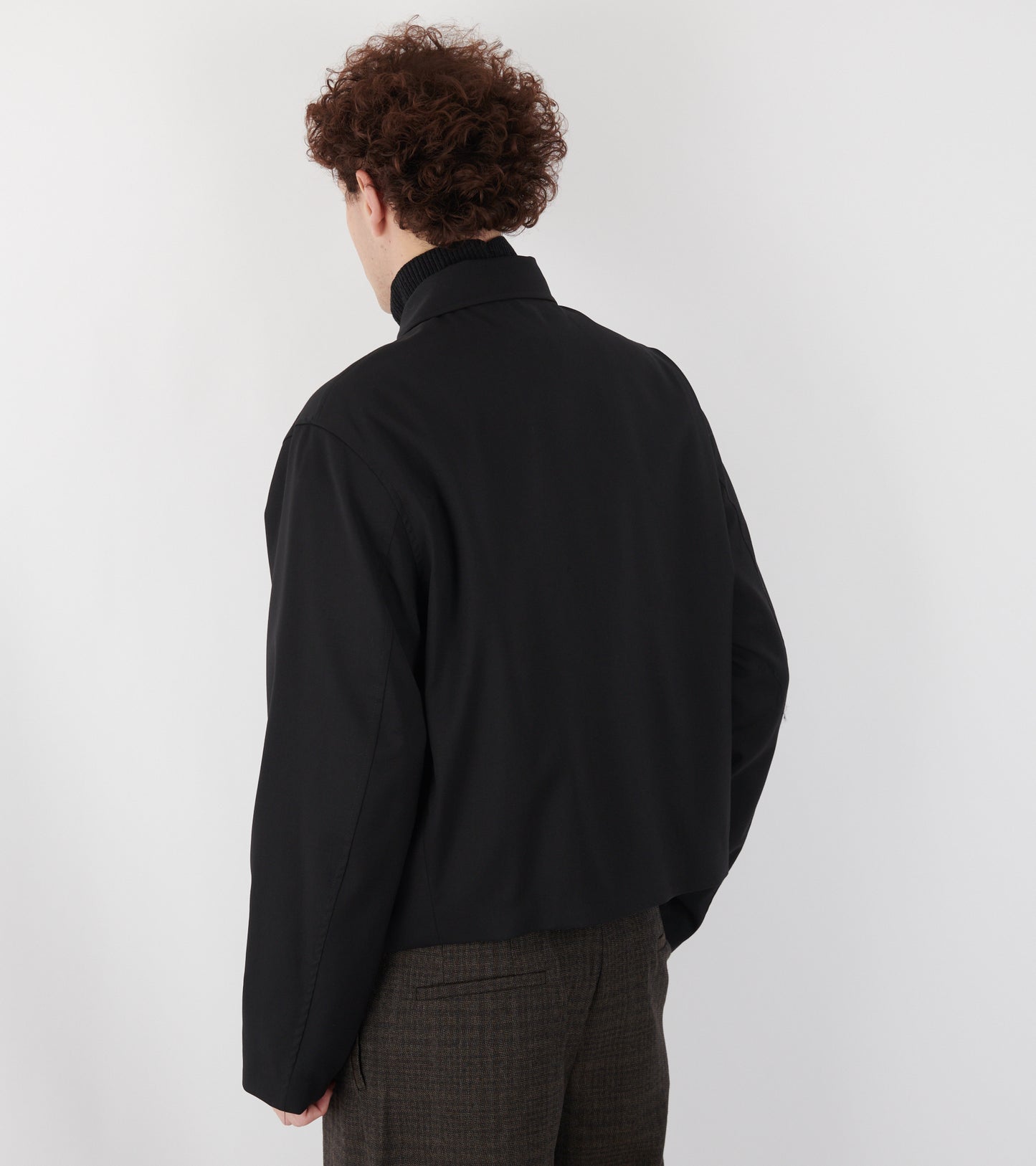 Mini Jacket Black Worsted Wool