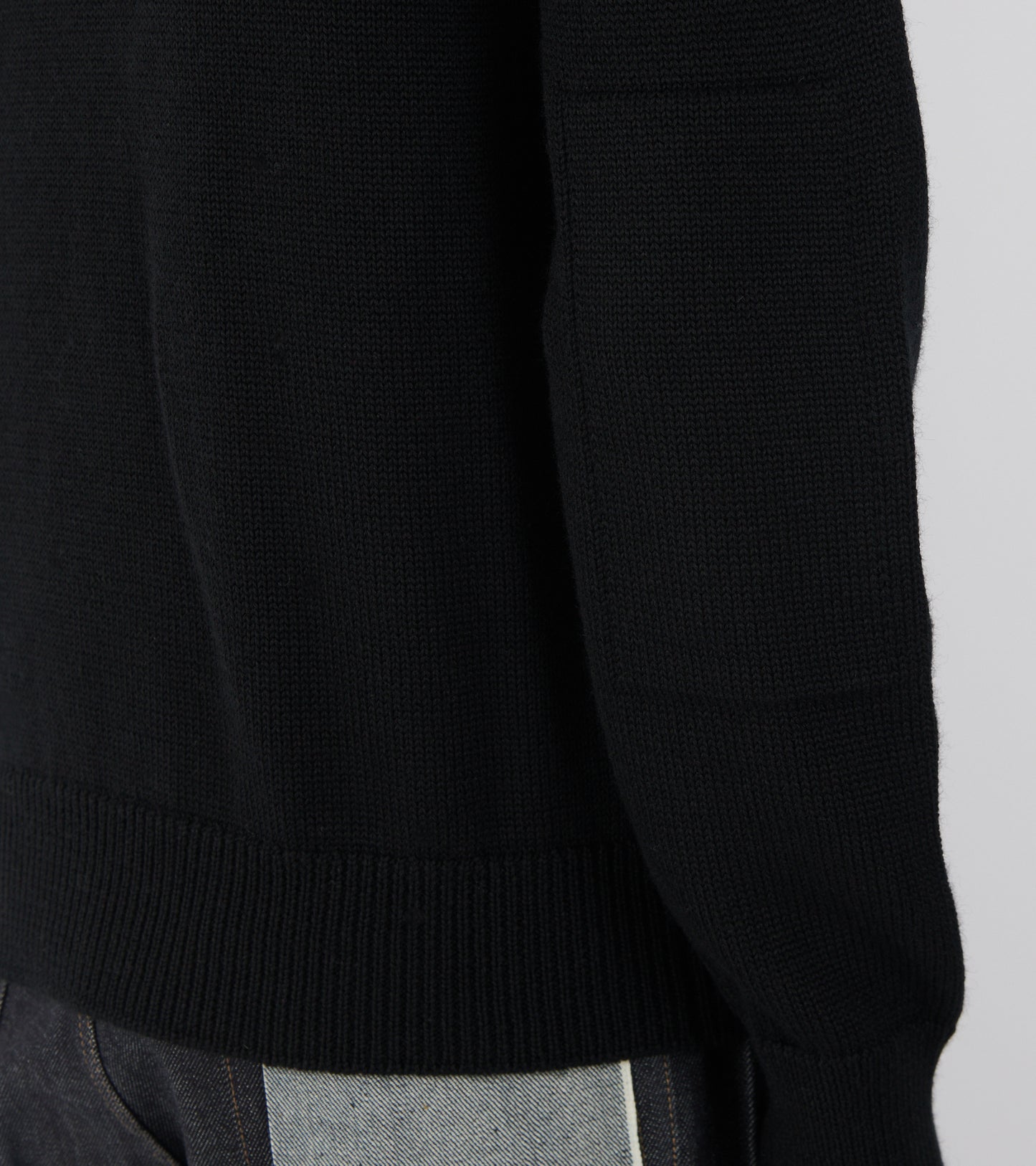 Heavy Wool Silver Rings Knit Black