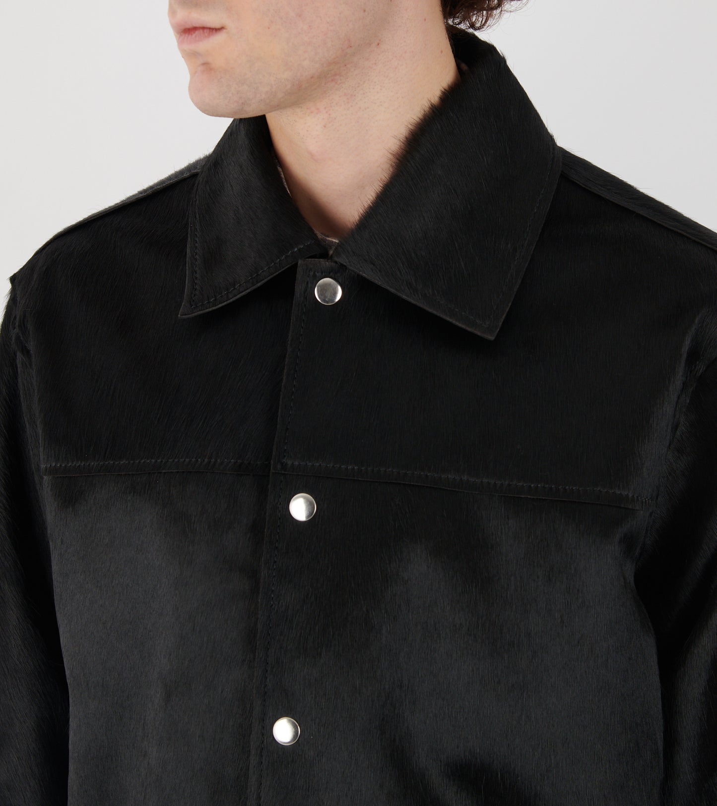 Coach Jacket Cow Hide Black