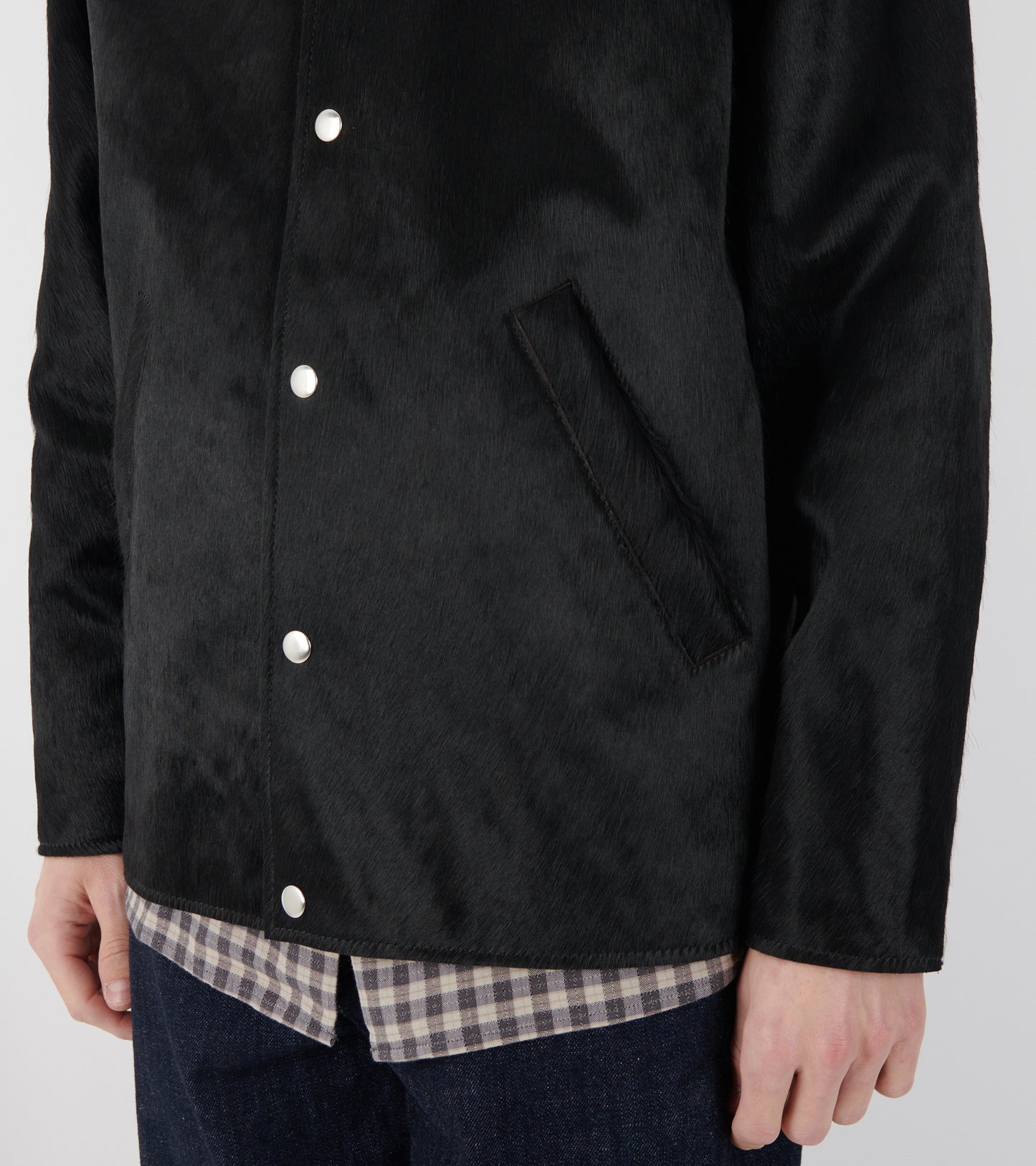 Coach Jacket Cow Hide Black