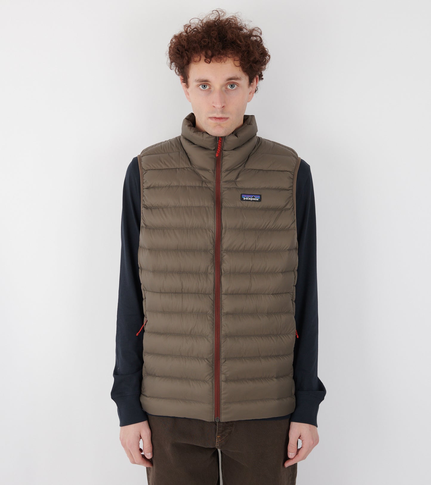 M's Down Sweater Vest Marlow Brown