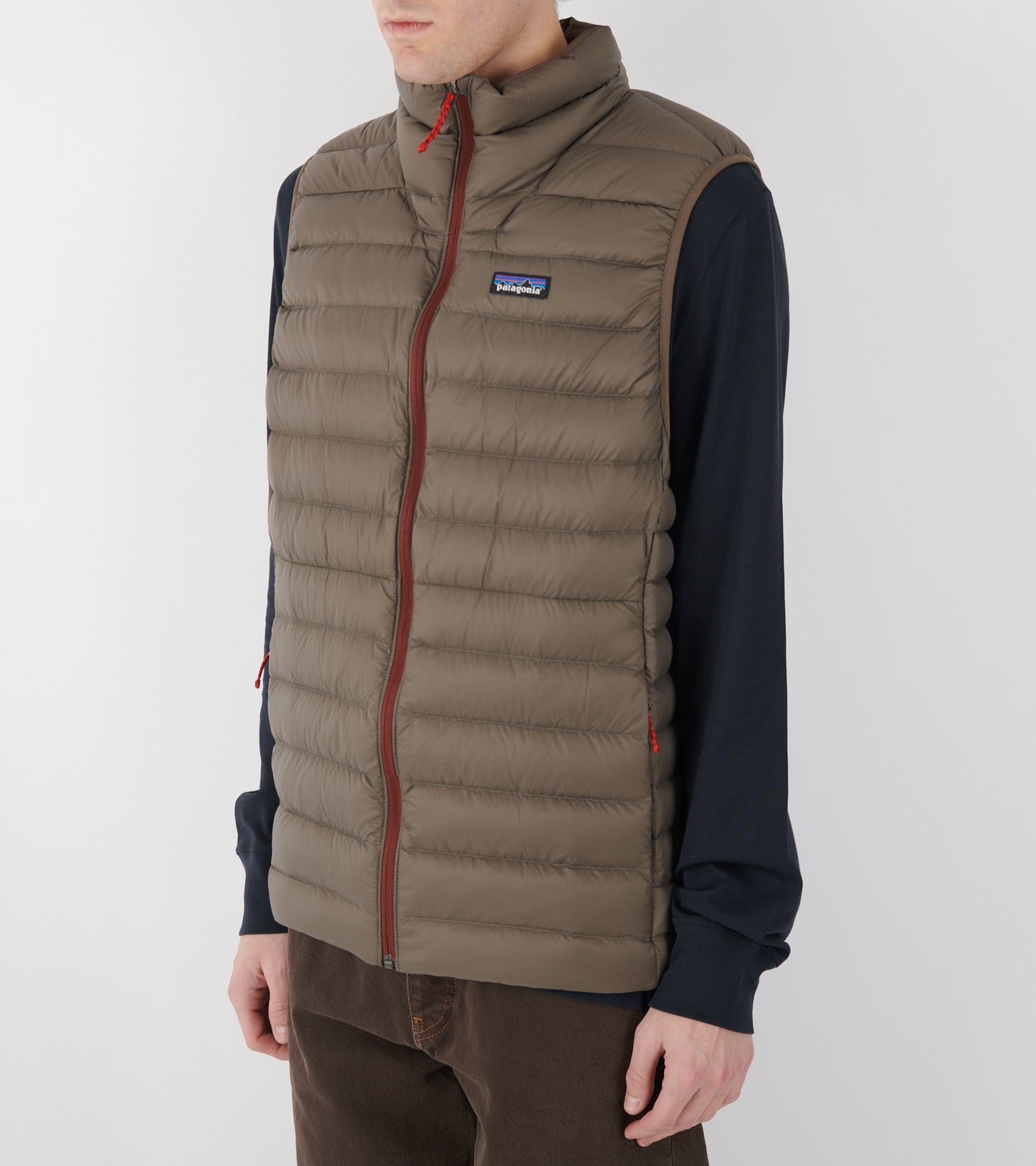 M's Down Sweater Vest Marlow Brown