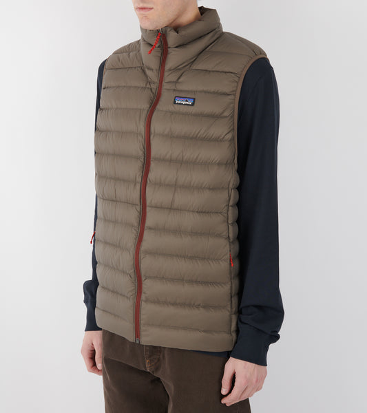 M's Down Sweater Vest Marlow Brown