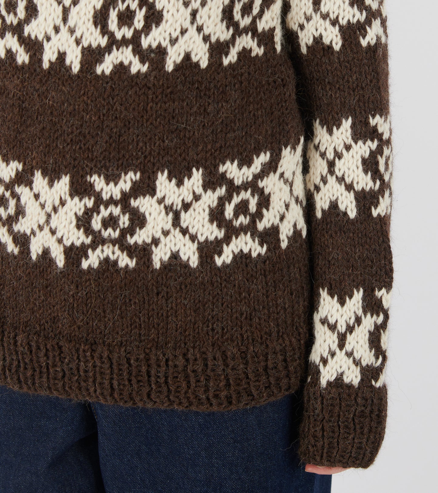 Annika Sweater Brown/Off-white