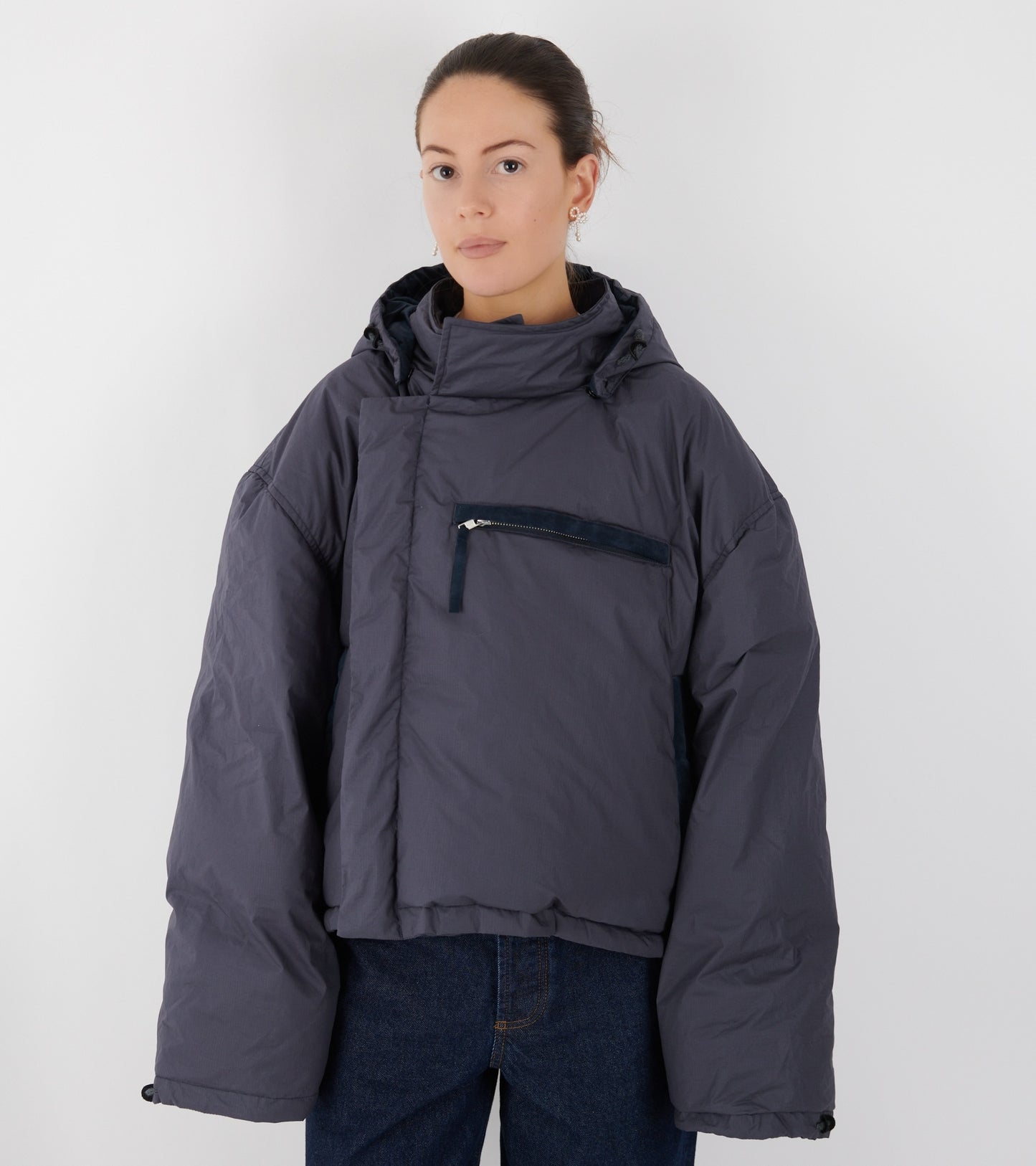 Organic Cotton Ripstop Puffer Navy