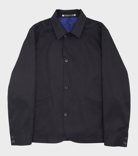 Cotton Twill Tailored Jacket Navy