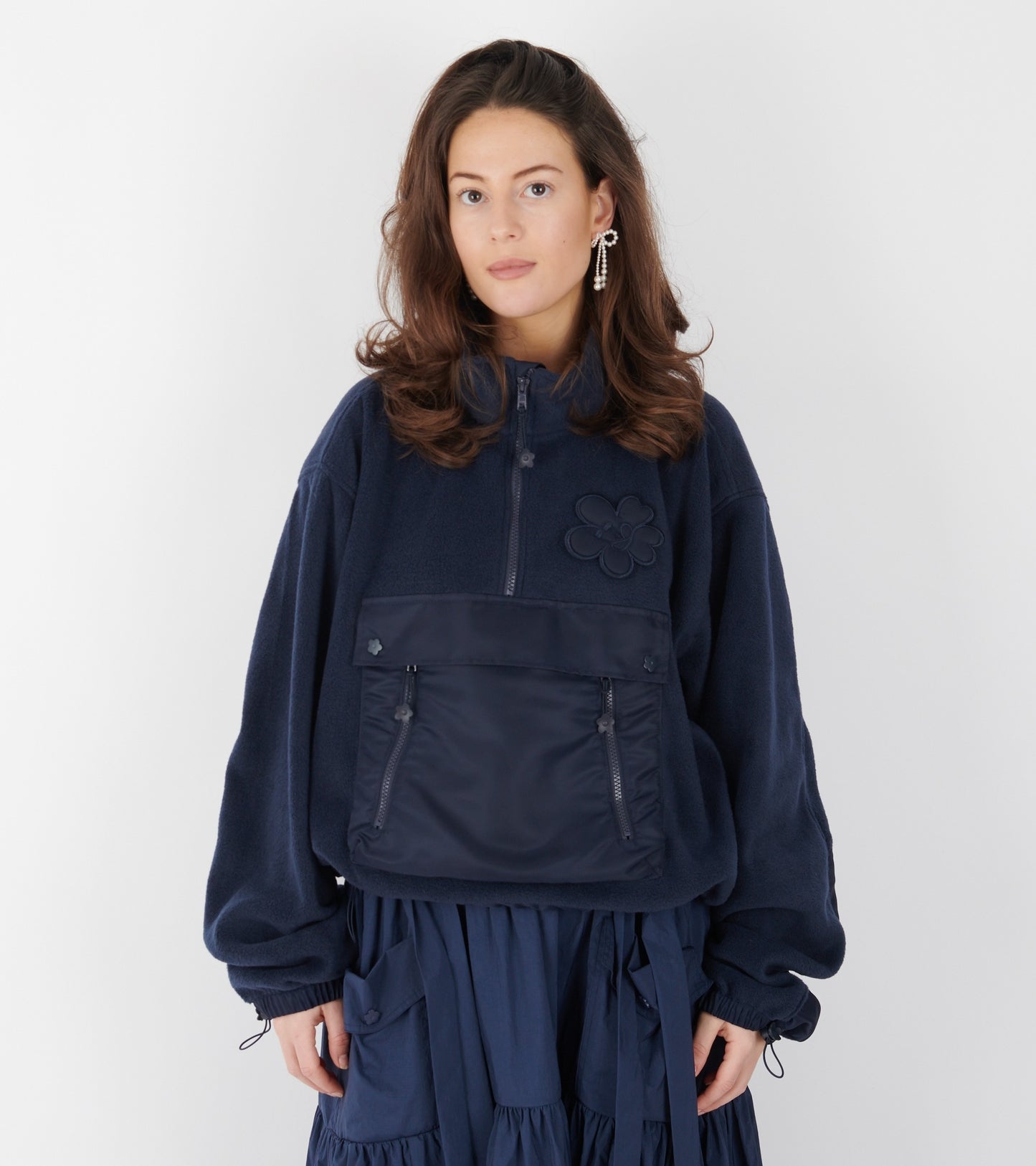 Grande Rosette De Perle Earrings